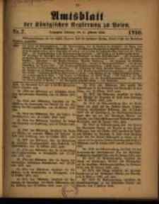 Amtsblatt der Königlichen Regierung zu Posen. 1910.02.15 Nro.7