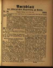 Amtsblatt der K&ouml;niglichen Regierung zu Posen. 1910.03.29 Nro.13