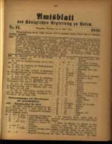 Amtsblatt der Königlichen Regierung zu Posen. 1910.04.12 Nro.15