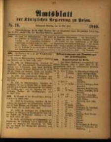 Amtsblatt der K&ouml;niglichen Regierung zu Posen. 1910.05.10 Nro.19