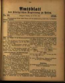 Amtsblatt der Königlichen Regierung zu Posen. 1910.05.24 Nro.21