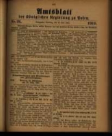 Amtsblatt der K&ouml;niglichen Regierung zu Posen. 1910.06.28 Nro.26