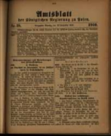 Amtsblatt der K&ouml;niglichen Regierung zu Posen. 1910.09.20 Nro.38