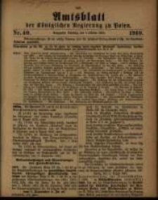 Amtsblatt der K&ouml;niglichen Regierung zu Posen. 1910.10.04 Nro.40