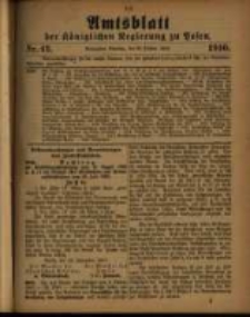 Amtsblatt der K&ouml;niglichen Regierung zu Posen. 1910.10.25 Nro.43