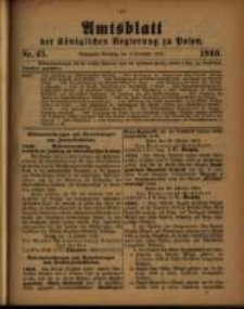 Amtsblatt der Königlichen Regierung zu Posen. 1910.11.08 Nro.45