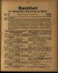 Amtsblatt der K&ouml;niglichen Regierung zu Posen. 1910.11.22 Nro.47