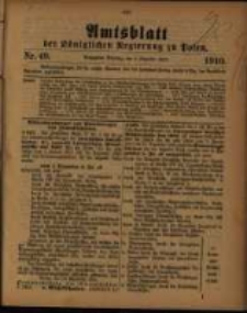 Amtsblatt der K&ouml;niglichen Regierung zu Posen. 1910.12.06 Nro.49