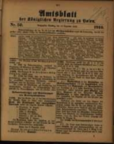 Amtsblatt der K&ouml;niglichen Regierung zu Posen. 1910.12.13 Nro.50