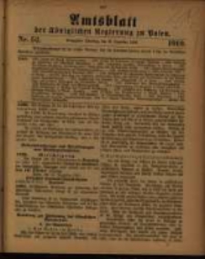 Amtsblatt der K&ouml;niglichen Regierung zu Posen. 1910.12.27 Nro.52
