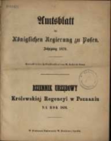 Amtsblatt der K&ouml;niglichen Regierung zu Posen. 1870.01.04 Nro.1
