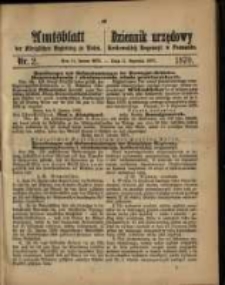 Amtsblatt der K&ouml;niglichen Regierung zu Posen. 1870.01.11 Nro.2