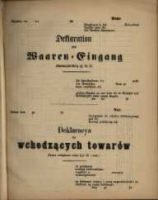 Deklaracya dla wchodzących towar&oacute;w