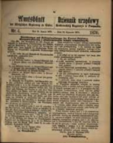 Amtsblatt der K&ouml;niglichen Regierung zu Posen. 1870.01.25 Nro.4