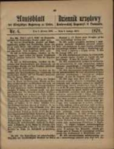 Amtsblatt der K&ouml;niglichen Regierung zu Posen. 1870.02.08 Nro.6