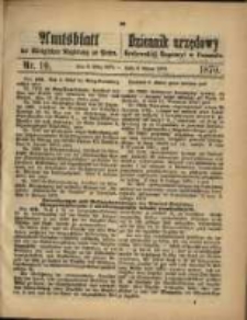 Amtsblatt der K&ouml;niglichen Regierung zu Posen. 1870.03.08 Nro.10