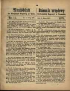 Amtsblatt der K&ouml;niglichen Regierung zu Posen. 1870.03.15 Nro.11