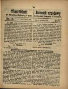 Amtsblatt der K&ouml;niglichen Regierung zu Posen. 1870.04.05 Nro.14