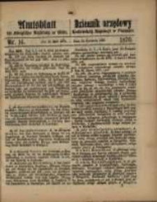 Amtsblatt der K&ouml;niglichen Regierung zu Posen. 1870.04.19 Nro.16