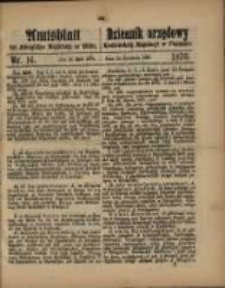 Amtsblatt der Königlichen Regierung zu Posen. 1870.04.19 Nro.16
