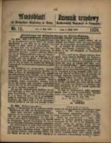 Amtsblatt der K&ouml;niglichen Regierung zu Posen. 1870.05.03 Nro.18