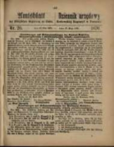Amtsblatt der K&ouml;niglichen Regierung zu Posen. 1870.05.17 Nro.20
