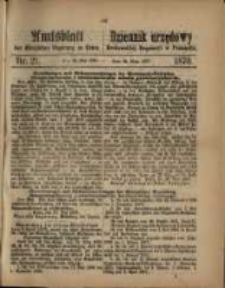 Amtsblatt der K&ouml;niglichen Regierung zu Posen. 1870.05.24 Nro.21