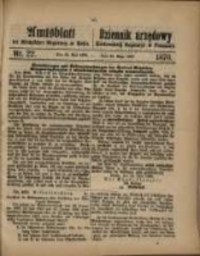 Amtsblatt der Königlichen Regierung zu Posen. 1870.05.31 Nro.22