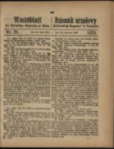 Amtsblatt der K&ouml;niglichen Regierung zu Posen. 1870.06.28 Nro.26