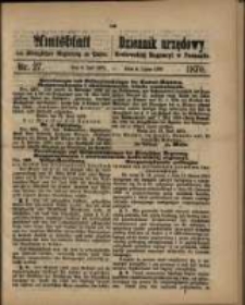 Amtsblatt der K&ouml;niglichen Regierung zu Posen. 1870.07.05 Nro.27