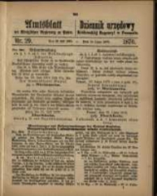 Amtsblatt der Königlichen Regierung zu Posen. 1870.07.19 Nro.29