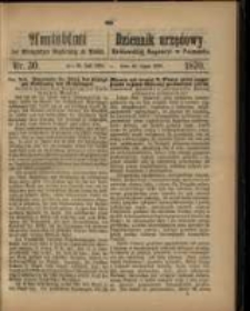Amtsblatt der K&ouml;niglichen Regierung zu Posen. 1870.07.17 Nro.30