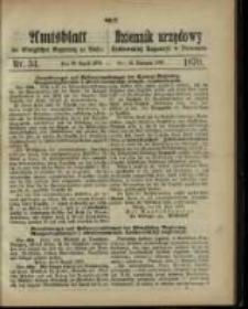 Amtsblatt der K&ouml;niglichen Regierung zu Posen. 1870.08.23 Nro.34