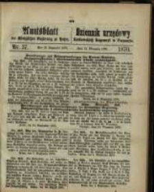Amtsblatt der K&ouml;niglichen Regierung zu Posen. 1870.09.13 Nro.37