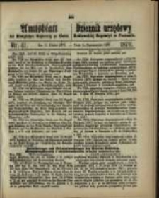 Amtsblatt der K&ouml;niglichen Regierung zu Posen. 1870.10.11 Nro.41