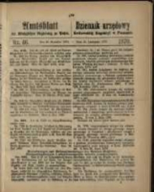 Amtsblatt der K&ouml;niglichen Regierung zu Posen. 1870.11.15 Nro.46
