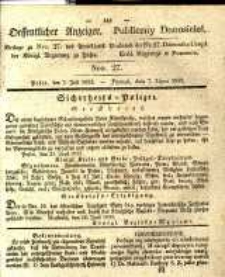 Oeffentlicher Anzeiger. 1835.07.07 Nro.27