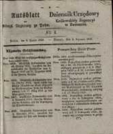 Amtsblatt der K&ouml;niglichen Regierung zu Posen. 1835.01.06 Nro.1