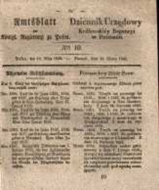 Amtsblatt der K&ouml;niglichen Regierung zu Posen. 1835.03.10 Nro.10