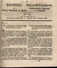 Amtsblatt der K&ouml;niglichen Regierung zu Posen. 1835.04.07 Nro.14