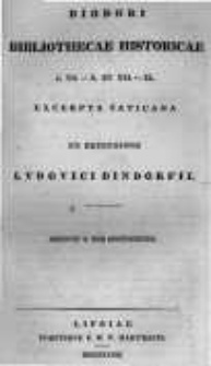 Diodori bibliothecae historicae L. VII.-X. et XXI.-XL. Excerpta Vaticana ex recensione Ludovici Dindorfii