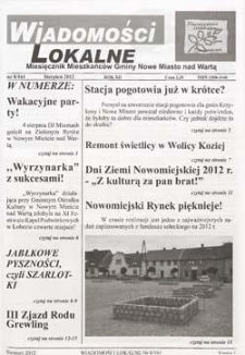 Wiadomości Lokalne 2012 R.12 Nr8(161)