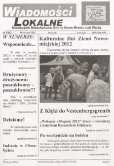 Wiadomości Lokalne 2012 R.12 Nr9(162)