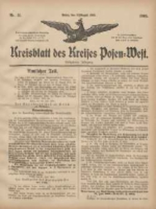 Kreisblatt des Kreises Posen-West 1905.08.03 Jg.17 Nr31