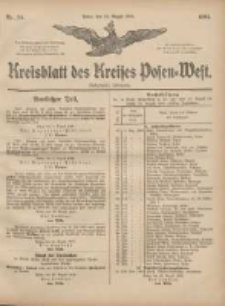 Kreisblatt des Kreises Posen-West 1905.08.24 Jg.17 Nr34