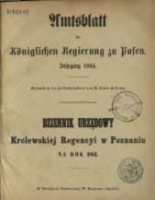 Amtsblatt der K&ouml;niglichen Regierung zu Posen. 1864.01.05 Nro.1