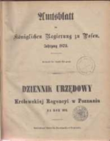 Amtsblatt der K&ouml;niglichen Regierung zu Posen. 1873.01.02 Nro.1