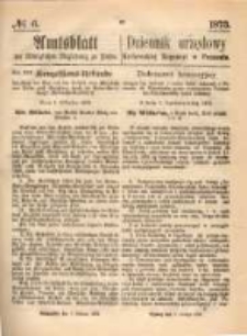 Amtsblatt der K&ouml;niglichen Regierung zu Posen. 1873.02.06 Nro.6