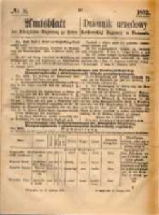 Amtsblatt der K&ouml;niglichen Regierung zu Posen. 1873.02.20 Nro.8