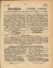 Amtsblatt der K&ouml;niglichen Regierung zu Posen. 1873.05.15 Nro.20